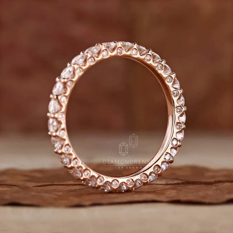 Round Diamond Wedding Band, 2.50 MM Lab Grown Diamonds view 6