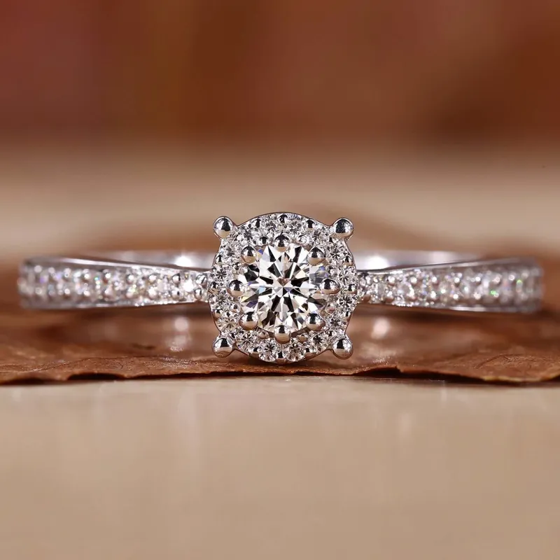 Round Lab Grown Diamond Minimalist Ring round cut engagement ring
