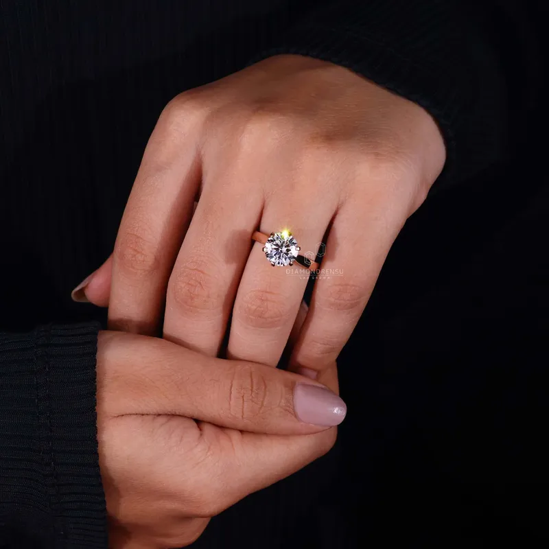 Round Solitaire Engagement Ring for the Love of Your Life view 5