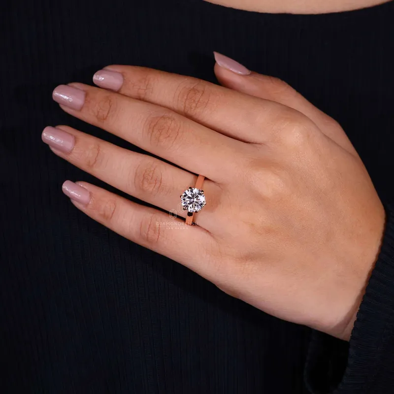 Round Solitaire Engagement Ring for the Love of Your Life view 7