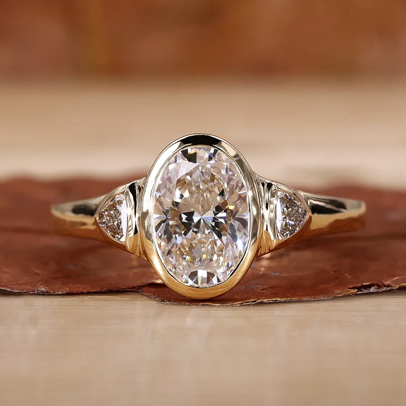 Three Stone Oval Engagement Ring Modern Beauty oval cut engagement ring