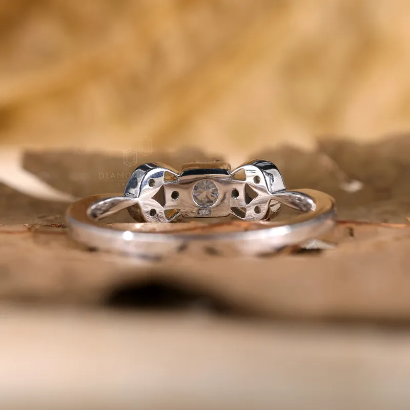 Vintage Engagement Ring, 0.32 TCW Round Brilliant Cut Lab Created Diamond Ring, Anniversary Gift Ring for Her view 6
