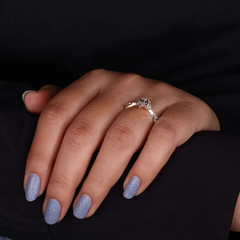 Vintage Engagement Ring, Marquise Cut Lab Grown Diamond Ring vy 6