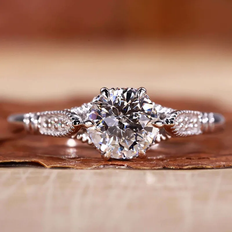 Vintage Jubilee Cut Lab Grown Diamond Engagement Ring For Women engagement ring