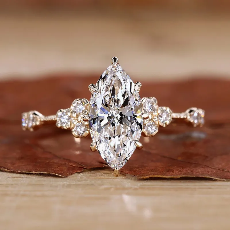 Vintage Marquise Cut Diamond Ring - Timeless Elegance engagement ring