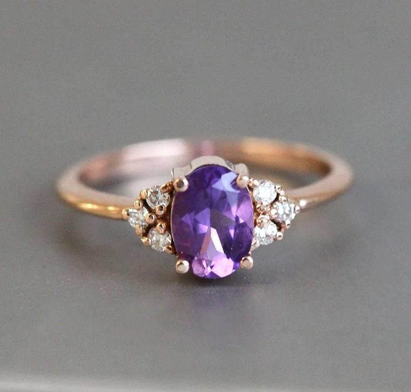 Dora Amethyst Ring Set vy 2