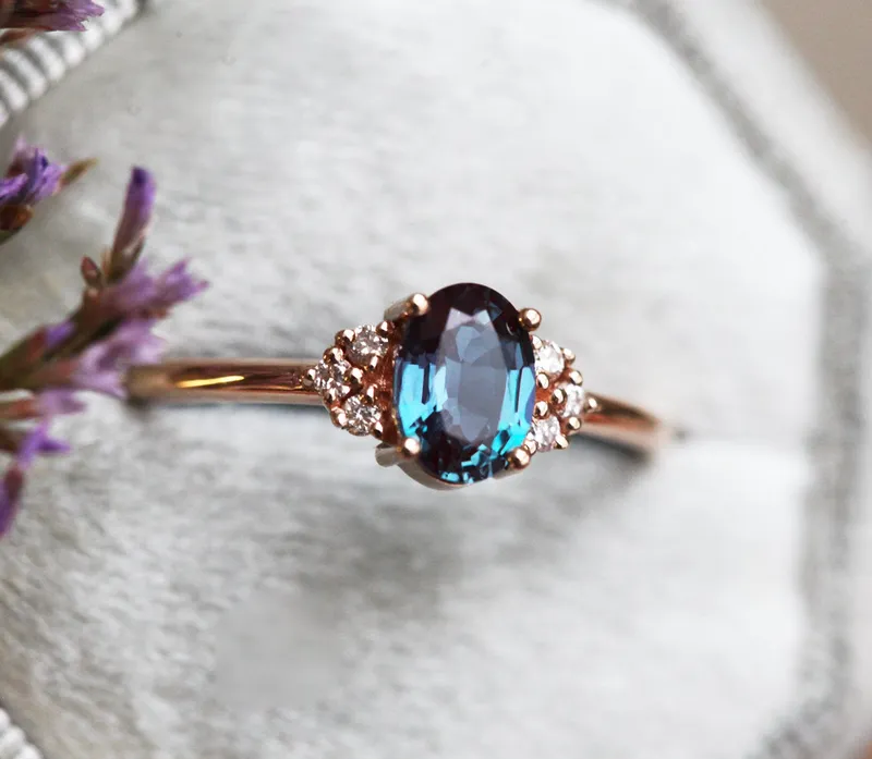Dora Oval Alexandrite Ring view 10