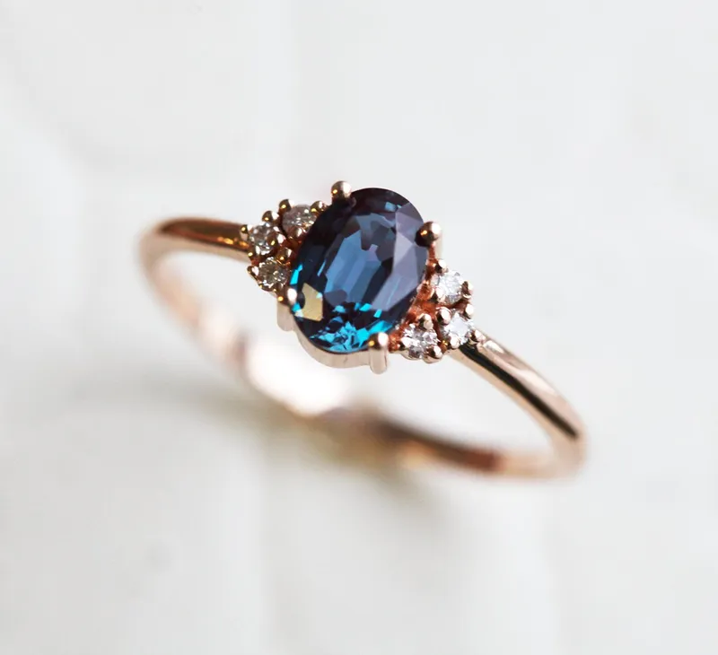Dora Oval Alexandrite Ring view 2
