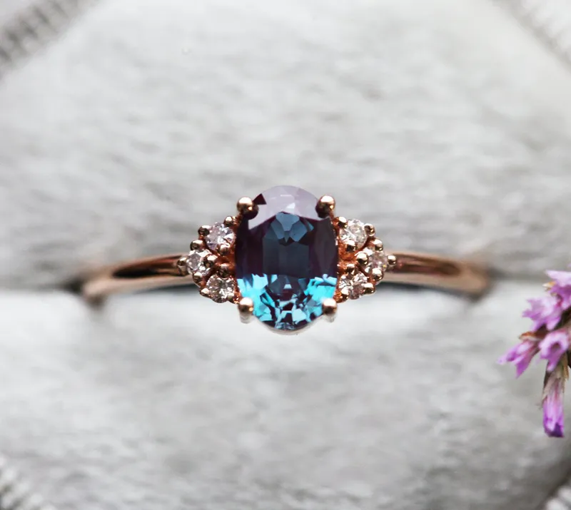 Dora Oval Alexandrite Ring view 3
