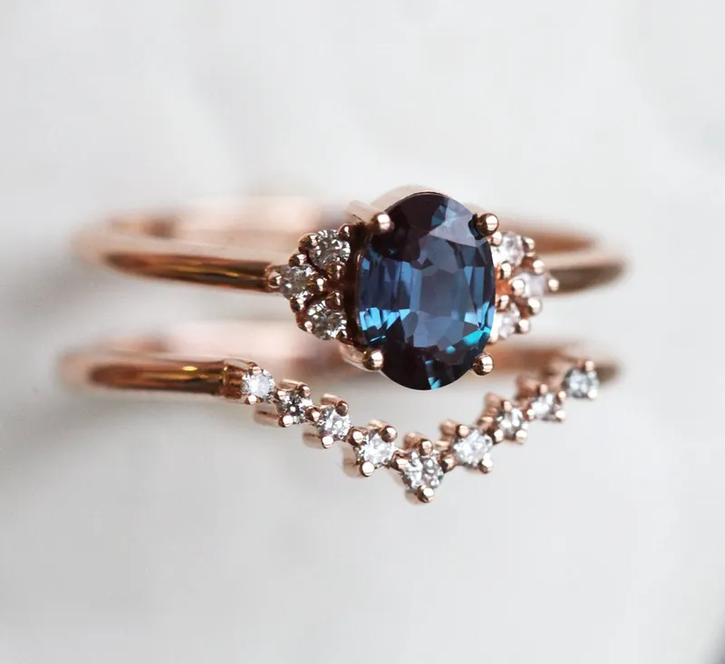 Dora Oval Alexandrite Ring view 4