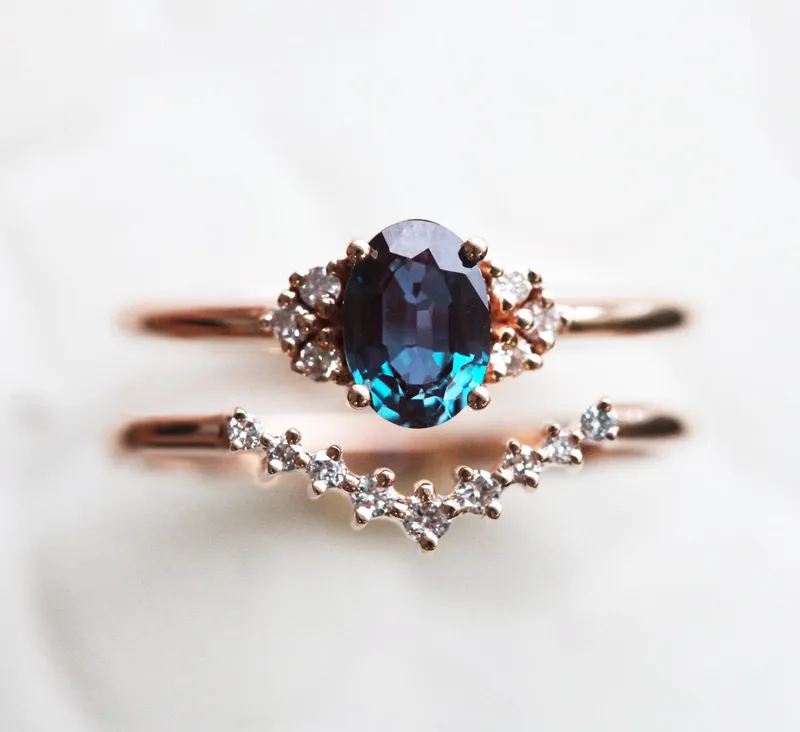 Dora Oval Alexandrite Ring view 5
