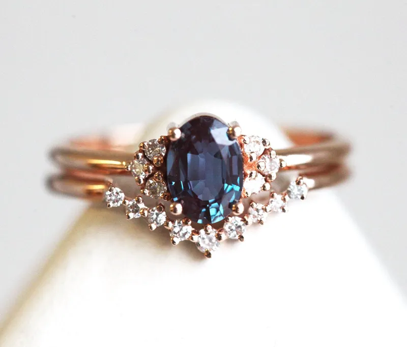 Dora Oval Alexandrite Ring view 6