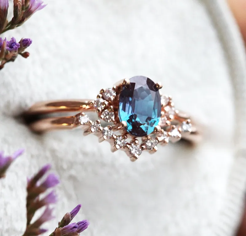 Dora Oval Alexandrite Ring view 8