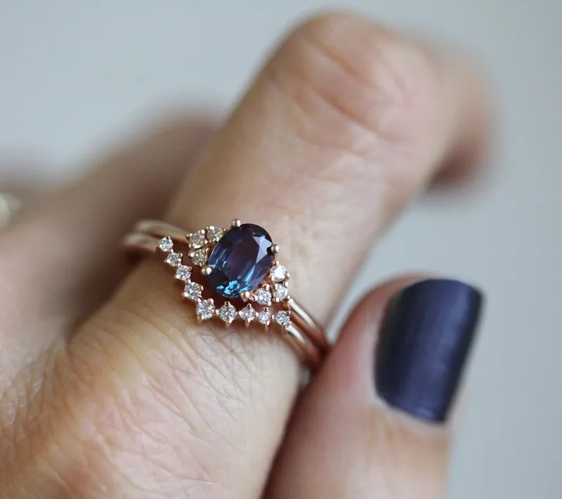 Dora Oval Alexandrite Ring view 9