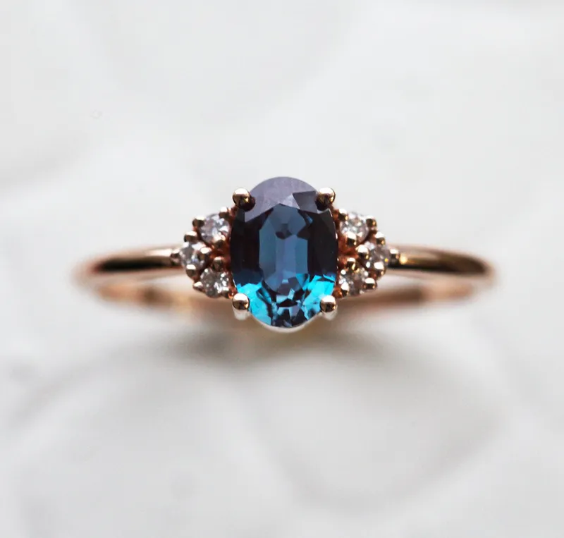Dora Oval Alexandrite Ring oval cut engagement ring