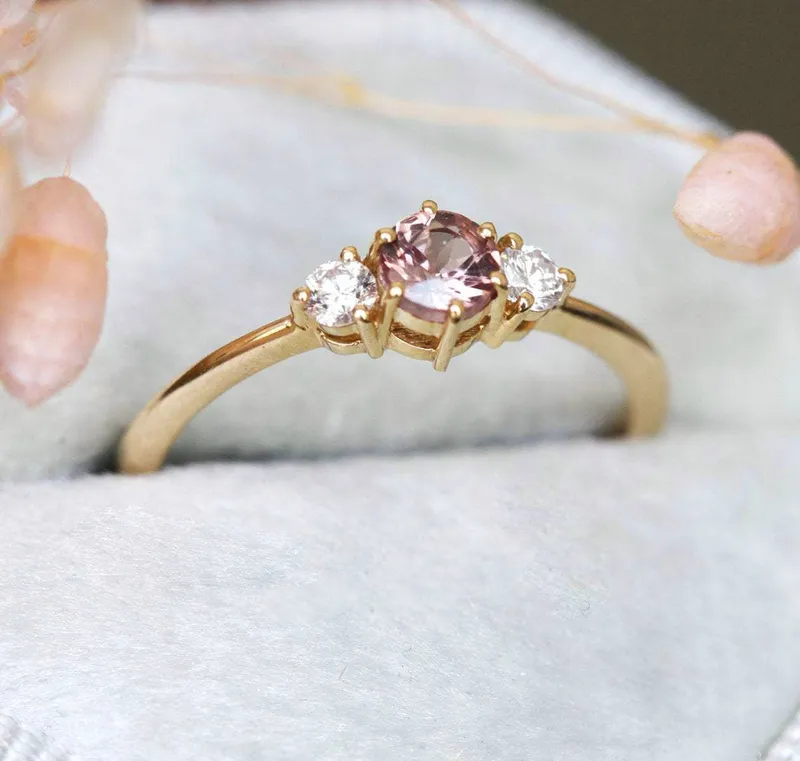 Dorothy Garnet And Diamond Ring view 10