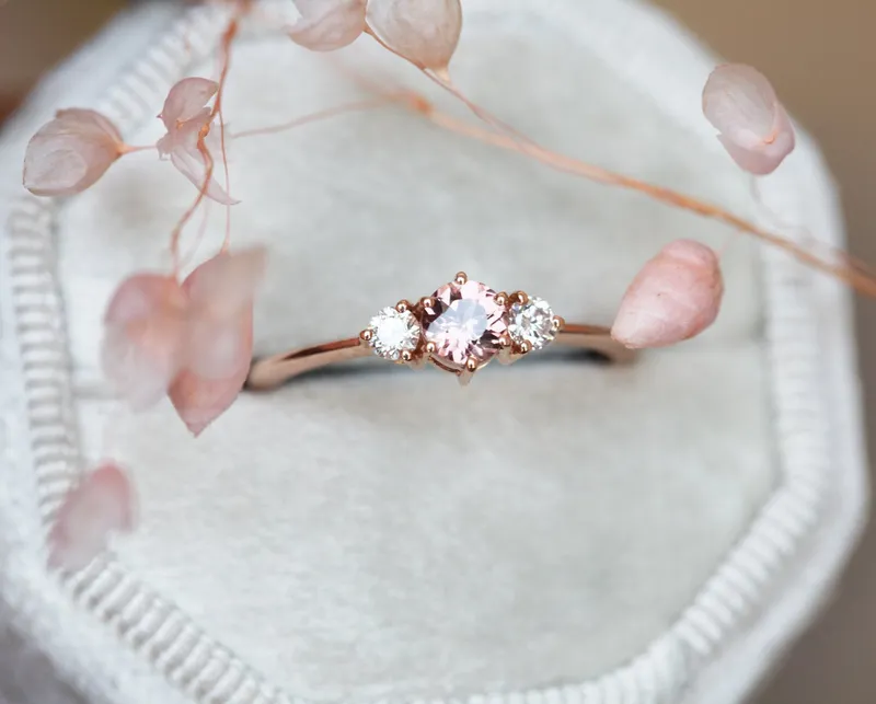 Dorothy Garnet And Diamond Ring view 2