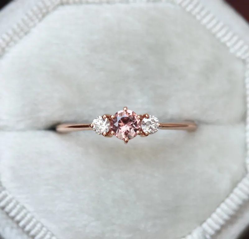 Dorothy Garnet And Diamond Ring view 3