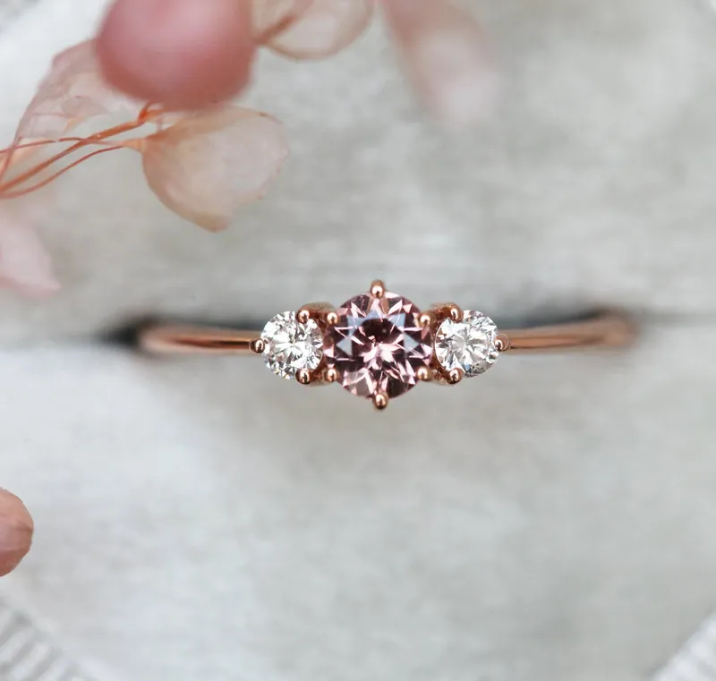 Dorothy Garnet And Diamond Ring view 4