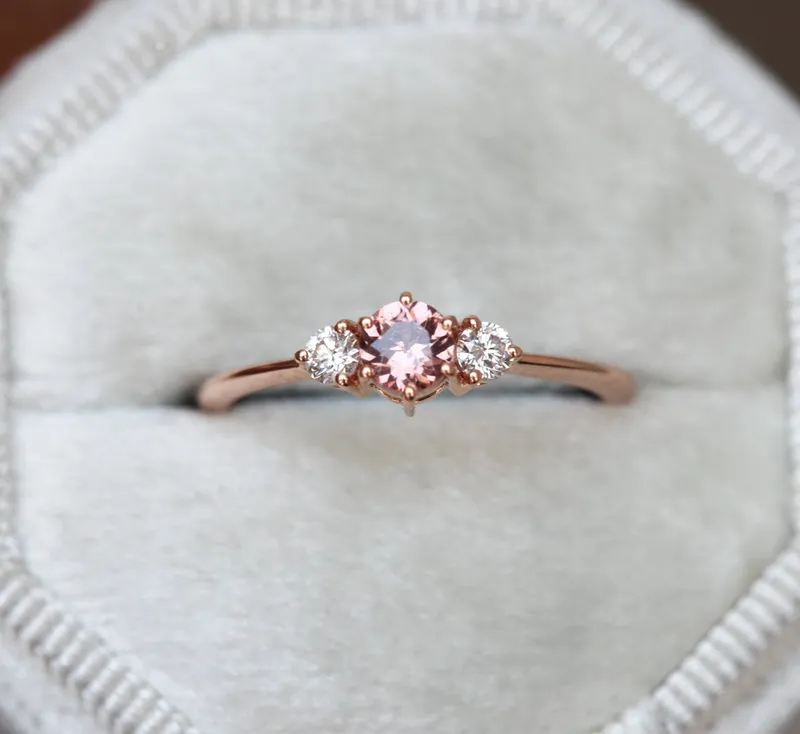 Dorothy Garnet And Diamond Ring view 5