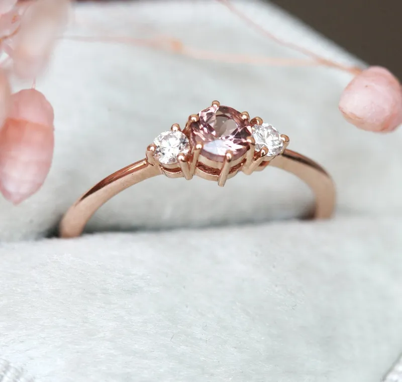 Dorothy Garnet And Diamond Ring view 6