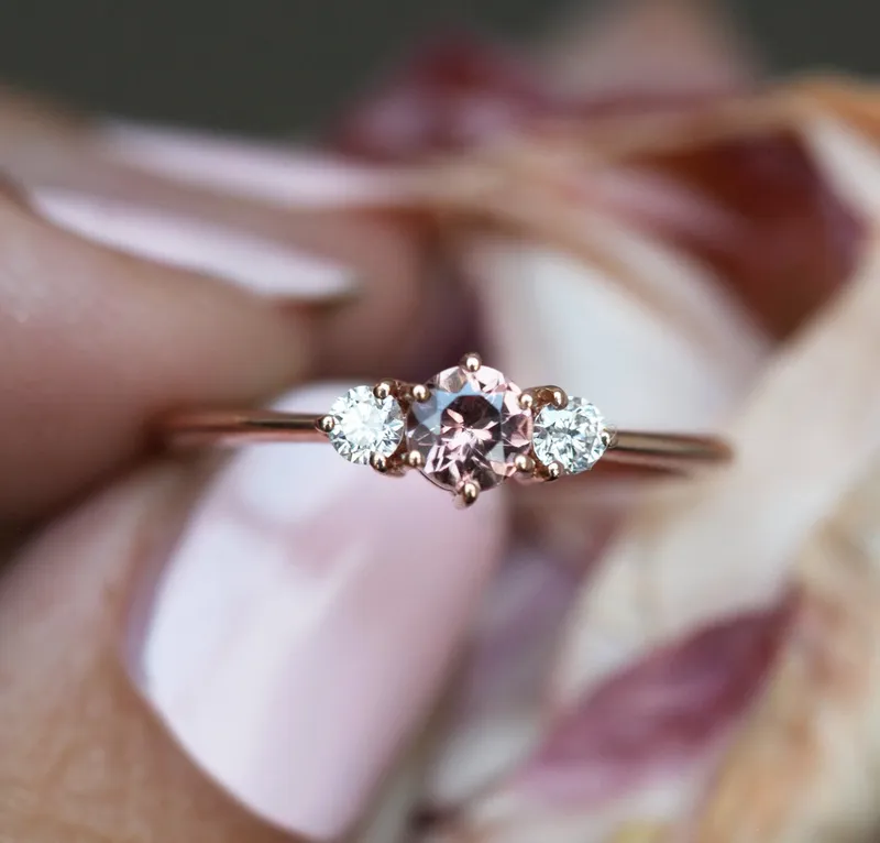 Dorothy Garnet And Diamond Ring view 7