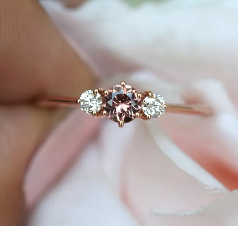 Dorothy Garnet And Diamond Ring view 8