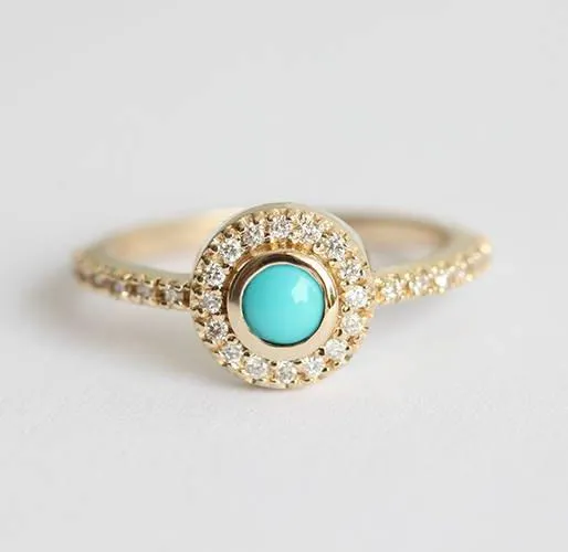 DREAMCATCHER RING SET, TURQUOISE DIAMOND RING SET view 5