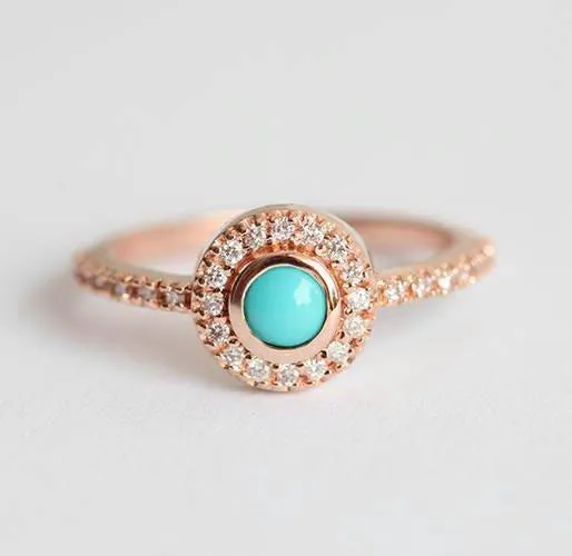 DREAMCATCHER RING SET, TURQUOISE DIAMOND RING SET view 8