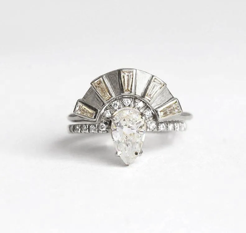 DUFFY DIAMOND RING SET, ENGAGEMENT RING SET view 10