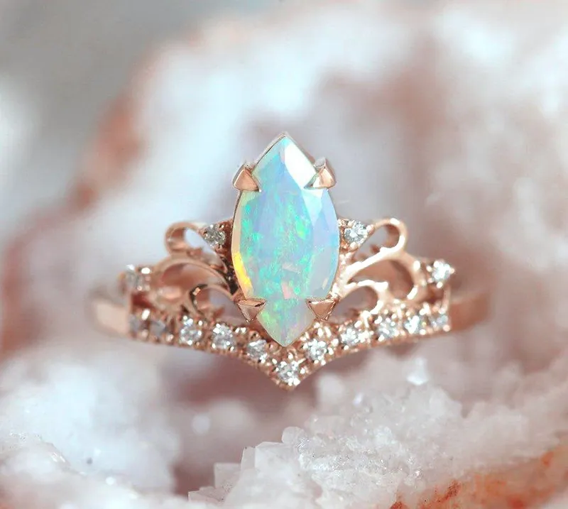 ELAINE MARQUISE OPAL RING vy 8