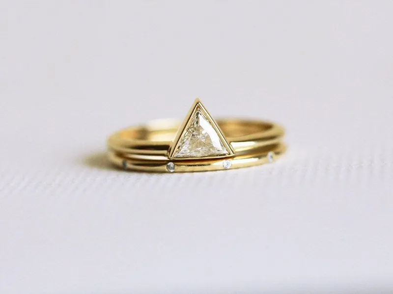 Engagement Ring Set, Solitaire Ring vy 3