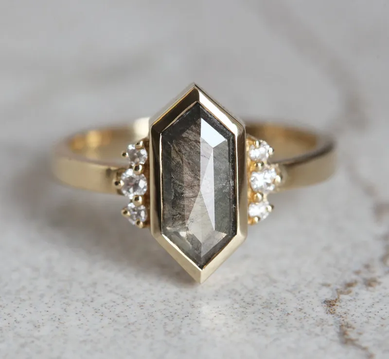 Elise Salt & Pepper Diamond Ring diamond engagement ring