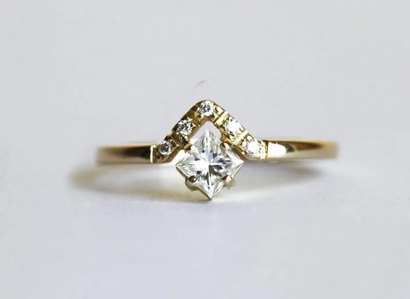 ELIZA PRINCESS DIAMOND ENGAGEMENT RING view 4