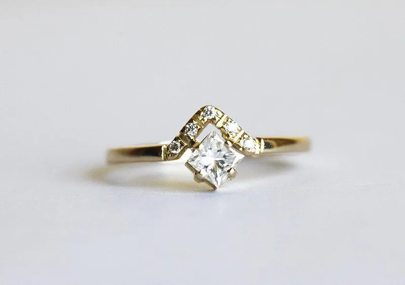 ELIZA PRINCESS DIAMOND ENGAGEMENT RING view 6