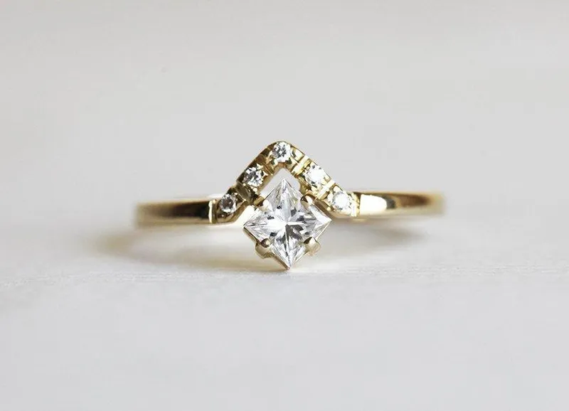 ELIZA PRINCESS DIAMOND ENGAGEMENT RING view 7