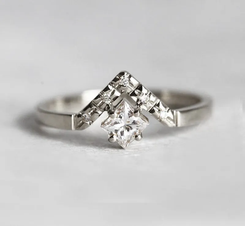 ELIZA PRINCESS DIAMOND ENGAGEMENT RING view 9