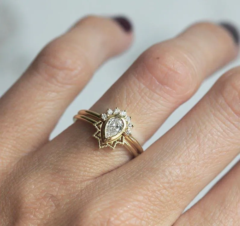 Engagement Ring Set, Diamond Ring view 2