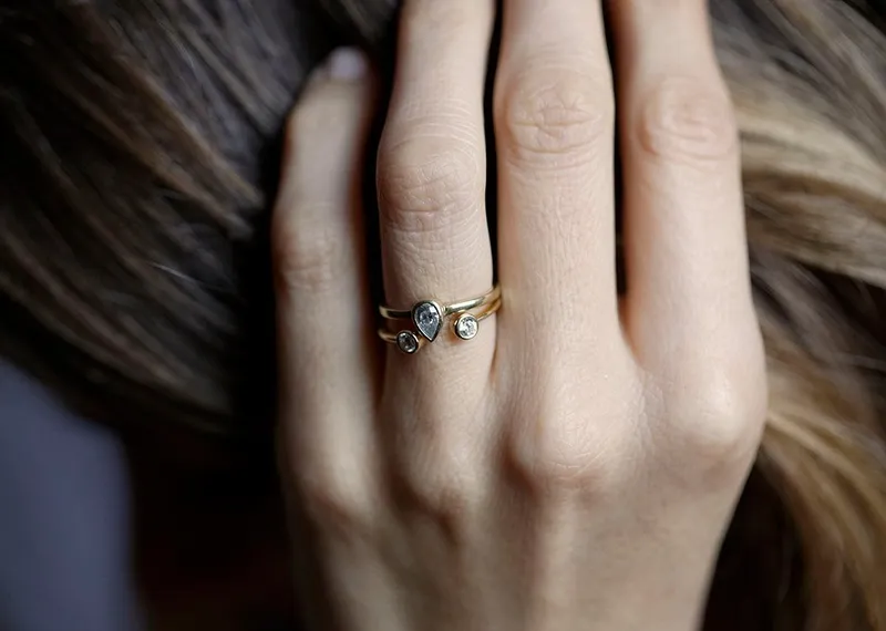 Engagement Ring Set, Wedding Ring Set view 2