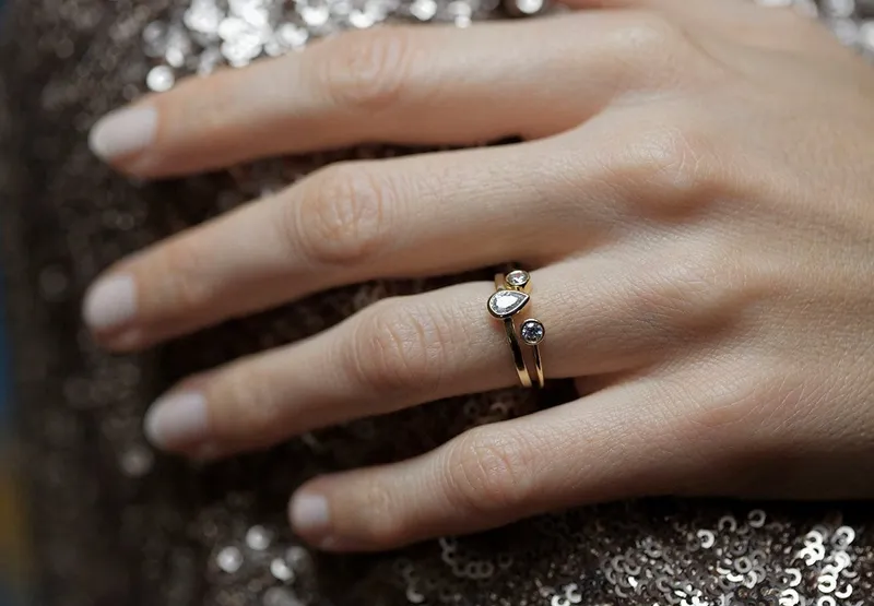 Engagement Ring Set, Wedding Ring Set view 3