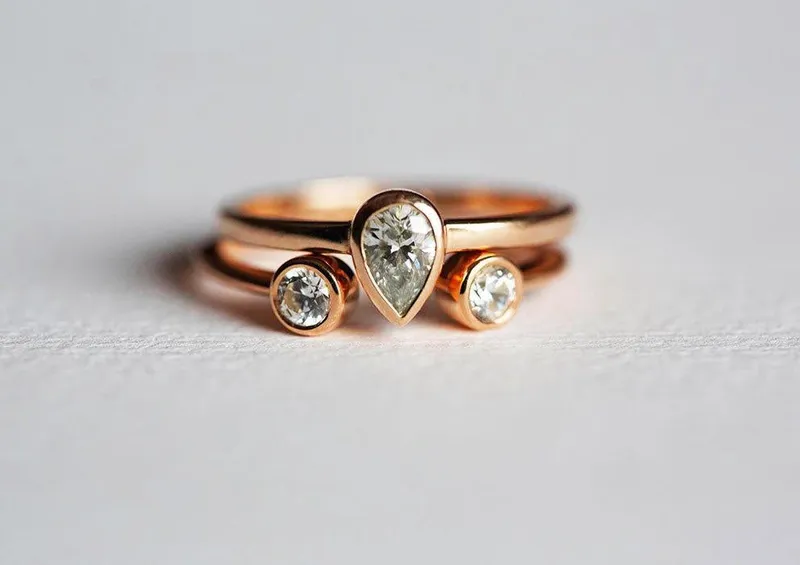 Engagement Ring Set, Wedding Ring Set view 6