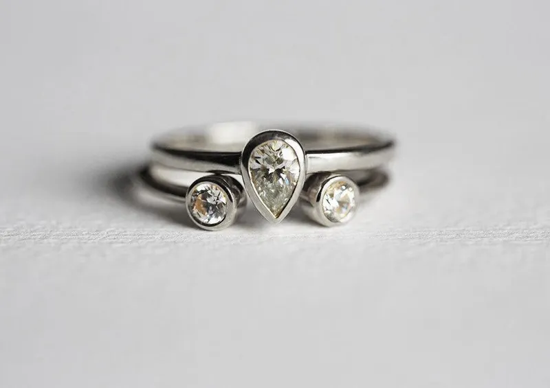 Engagement Ring Set, Wedding Ring Set view 7