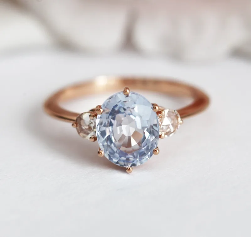 Esme Sapphire Diamonds Ring view 2