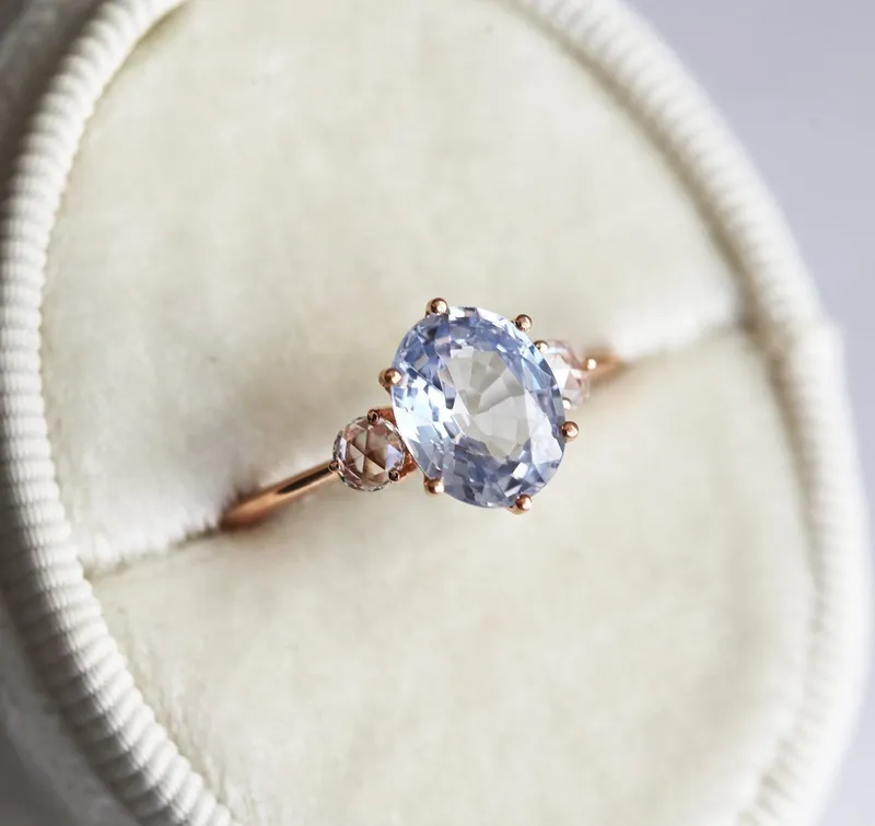 Esme Sapphire Diamonds Ring view 3