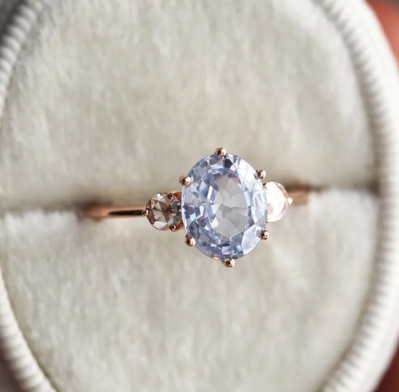 Esme Sapphire Diamonds Ring view 5