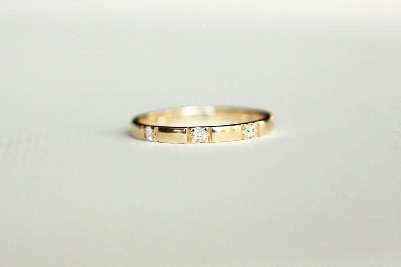 ETERNITY DIAMOND RING, YELLOW GOLD DIAMOND RING vy 5