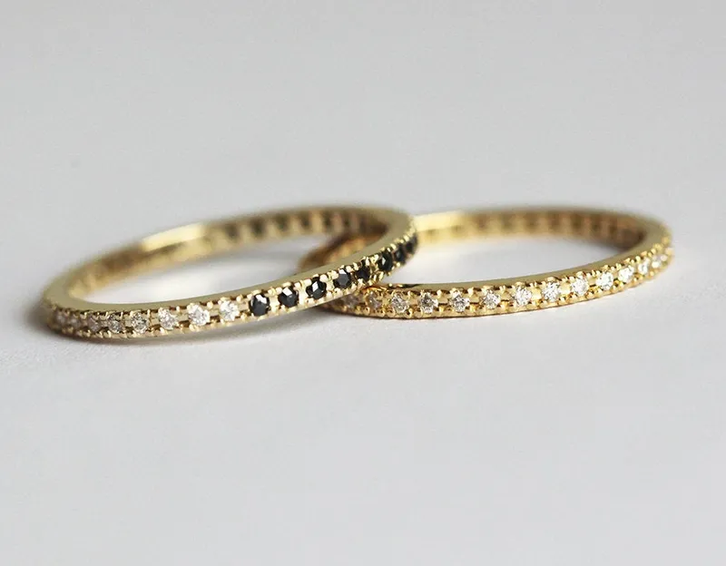 ETERNITY RUBY WEDDING BAND, DIAMOND AND RUBY RING vy 10