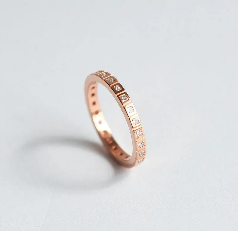 ETERNITY WEDDING RING, PRINCESS DIAMOND ETERNITY BAND vy 6