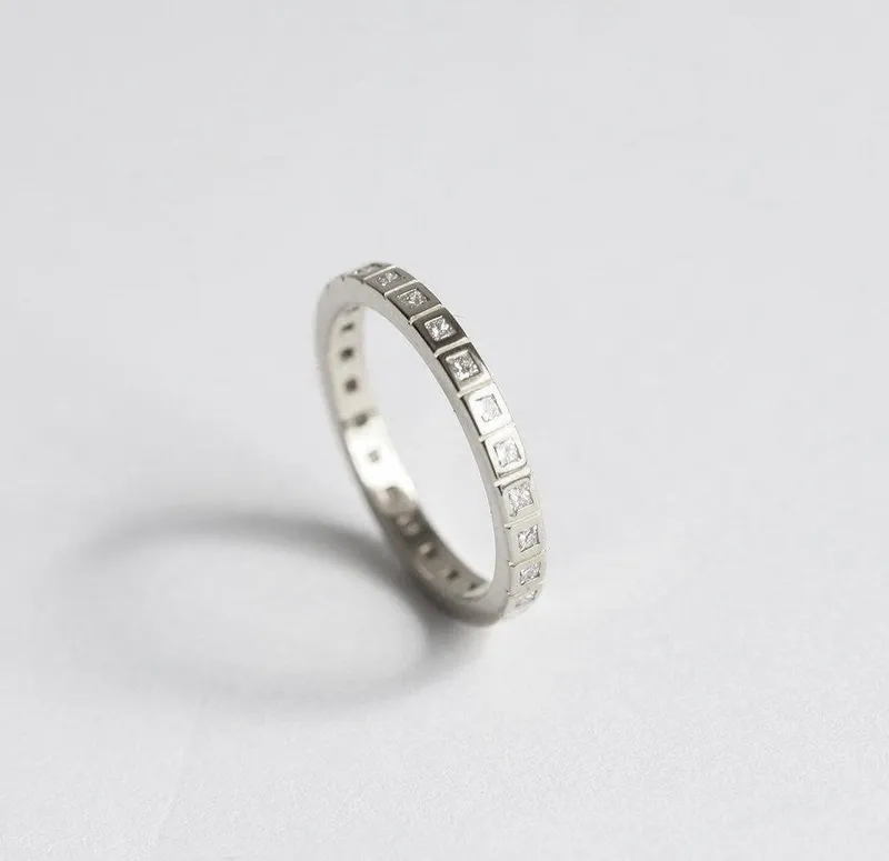 ETERNITY WEDDING RING, PRINCESS DIAMOND ETERNITY BAND vy 7
