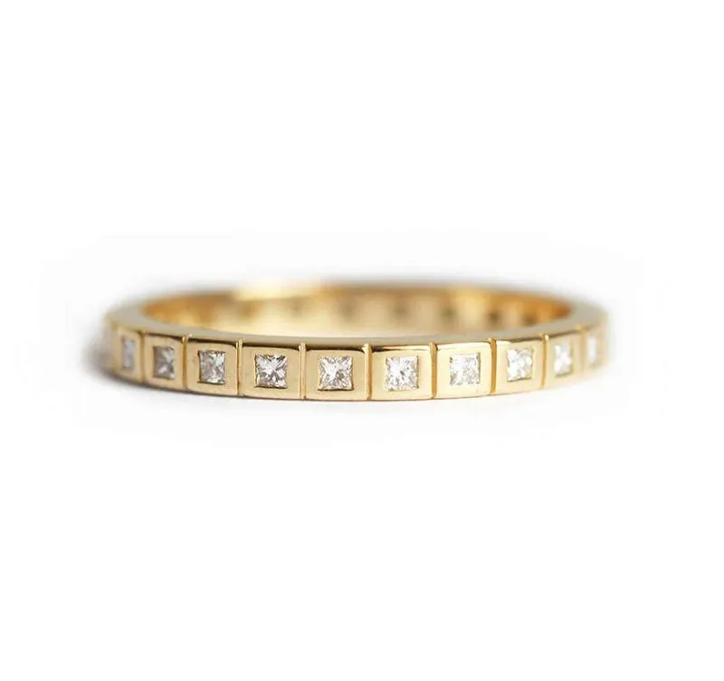 ETERNITY WEDDING RING, PRINCESS DIAMOND ETERNITY BAND diamond engagement ring